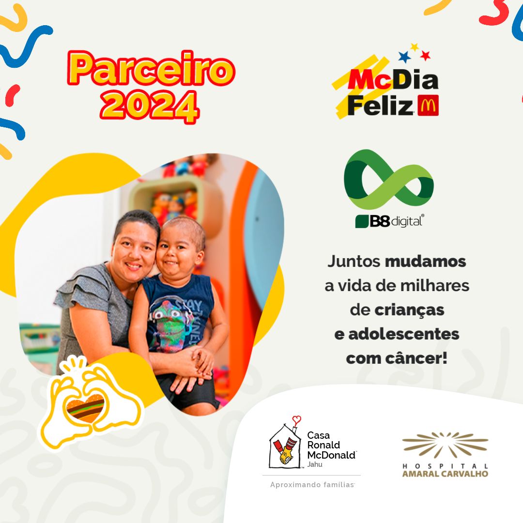 B8 Digital apoia o McDia Feliz parceiro 2024